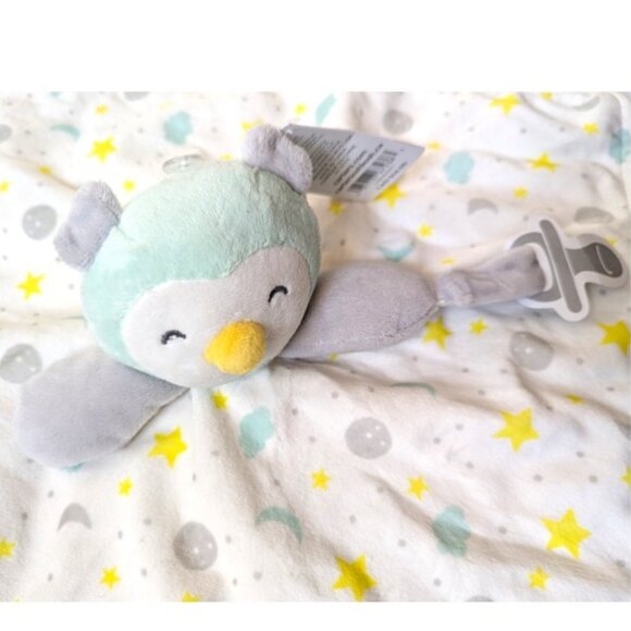 Carter's Security Blanket With Pacifier Holder Plush Lovey Animal Galaxy 15"x14" - Picture 2 of 7